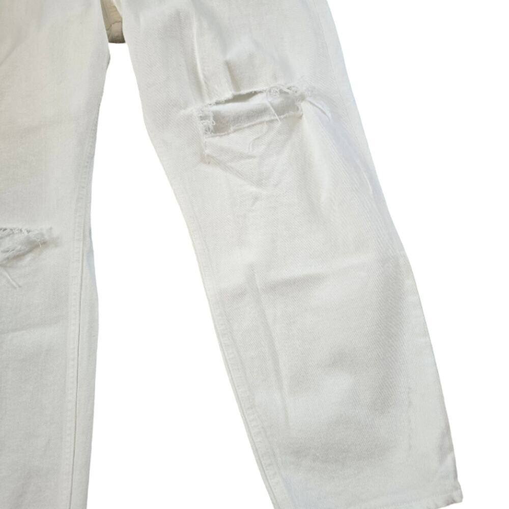 Abercrombie & Fitch The Mom High Rise Distressed White Jeans Plus Size 22 36 new - Picture 5 of 16